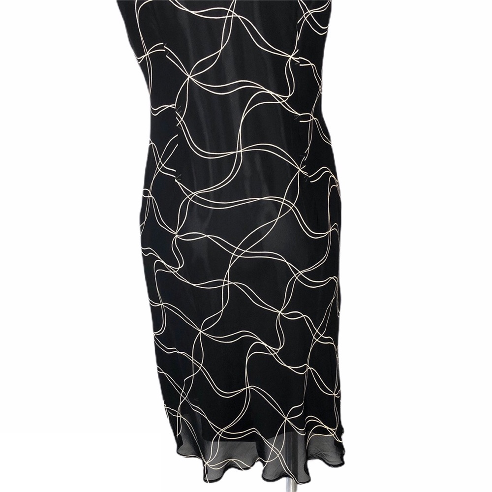 Evan-Picone Black & Cream Print Sheath Dress - Picture 7 of 8